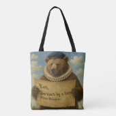 Exit, pursued by a bear Shakespeare quote bear Tote Bag (Achterkant)