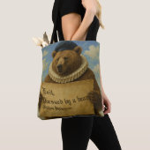 Exit, pursued by a bear Shakespeare quote bear Tote Bag (Dichtbij)