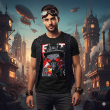 Exit Systeem | Retro Steampunk Alien T-shirt