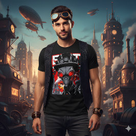 Exit Systeem | Retro Steampunk Alien T-shirt