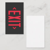 EXIT VISITEKAARTJE (Voorkant / Achterkant)