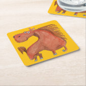 Exited Horse Kartonnen Onderzetters (Schuin)