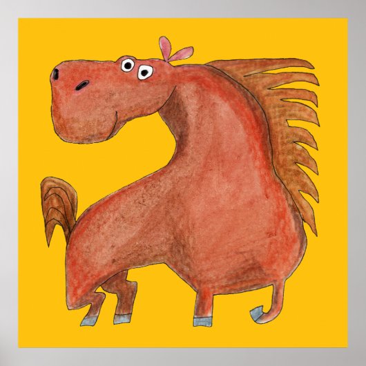 Exited Horse Poster (Voorkant)