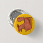 Exited Horse Ronde Button 3,2 Cm (Voorkant /achterkant)