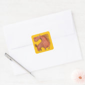 Exited Horse Vierkante Sticker (Envelop)
