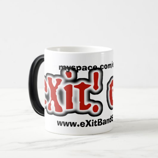 exitlogoborder dual myspace magische mok (Voorkant links)