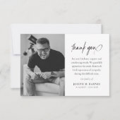 Exlegant Script Photo Funeral Bedankkaart (Voorkant)