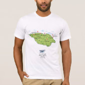 Exmoer National Park-kaart T-shirt (Voorkant)