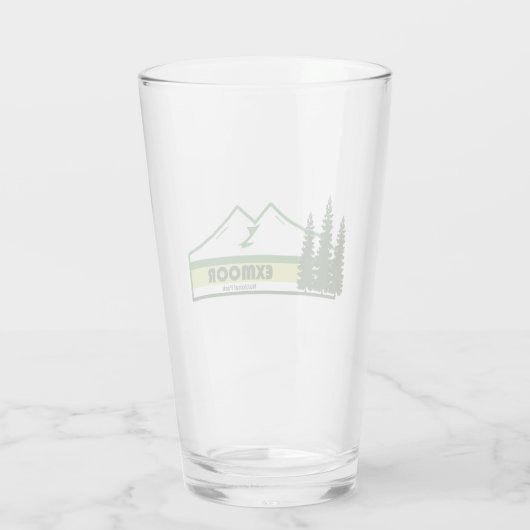 Exmoor Nationaal Park Groene Strepen Glas (Achterkant)