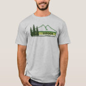 Exmoor Nationaal Park Groene Strepen T-shirt (Voorkant)