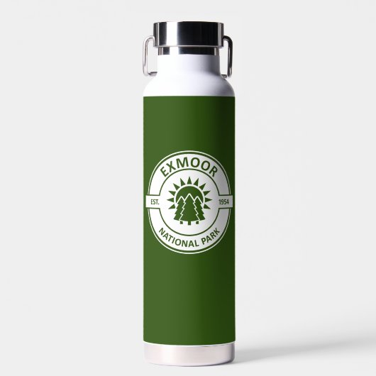 Exmoor Nationaal Park Zon Bomen Waterfles (Voorkant)