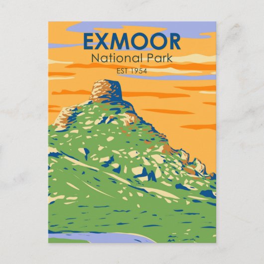 Exmoor National Park Castle Rock England  Briefkaart (Voorkant)