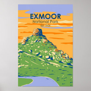 Exmoor National Park Castle Rock England  Poster
