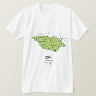 Exmoor National Park kaart T-shirt