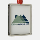 Exmoor National Park Mountain Sun Metalen Ornament (Rechts)