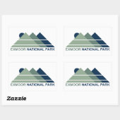 Exmoor National Park Mountain Sun Rechthoekige Sticker (Vel)