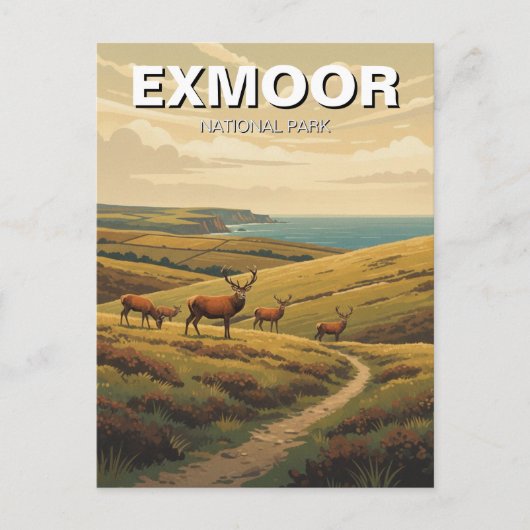 Exmoor National Park Reis Briefkaart (Voorkant)