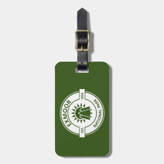 Exmoor National Park Sun Trees Bagagelabel (Voorkant verticaal)