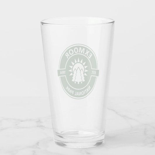 Exmoor National Park Sun Trees Glas (Achterkant)