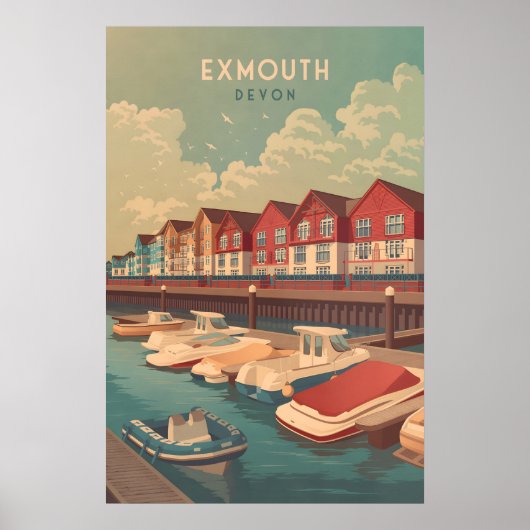 Exmouth Devon Travel Poster (Voorkant)