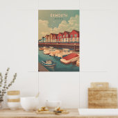 Exmouth Devon Travel Poster (Keuken)