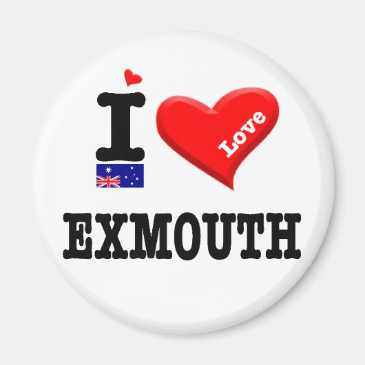 EXMOUTH - I Love Magneet (Voorkant)