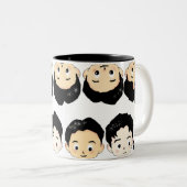 Exo cartoon cute design  tweekleurige koffiemok (Voorkant rechts)