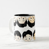 Exo cartoon cute design  tweekleurige koffiemok (Voorkant links)