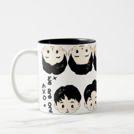 Exo cartoon cute design  tweekleurige koffiemok
