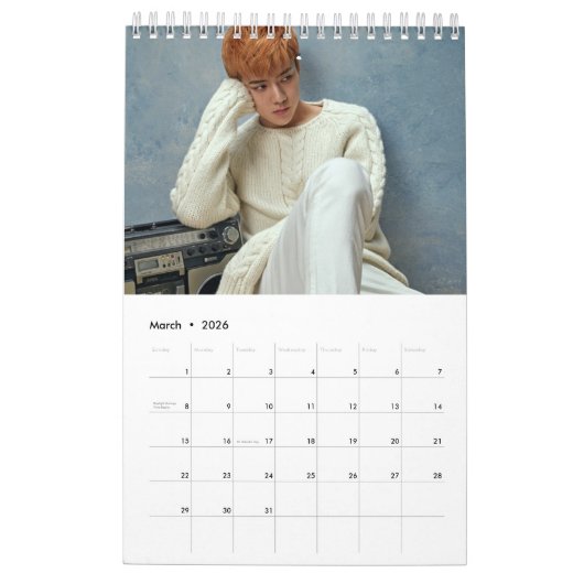 EXO Sehun Calendar Kalender (Mar 2026)