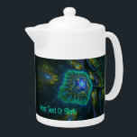 Exobiologie Theepot<br><div class="desc">Een kleurrijk en gecompliceerd fractaal afbeelding. Een buitenaards micro-organisme van een verre planeet? Voeg je eigen tekst toe.</div>