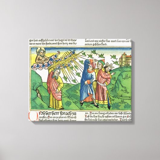 Exodus 10:1-20 De zeven Plagues van Egypte: het pl Canvas Afdruk (Voorkant)