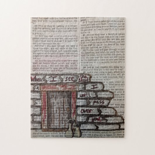 Exodus 12:13 - Ik zal je overslaan Legpuzzel (Verticaal)