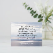 Exodus 14:13-14 Wees niet bang voor STAND FIRM Briefkaart (Staand voorkant)