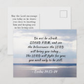 Exodus 14:13-14 Wees niet bang voor STAND FIRM Briefkaart (Voorkant / Achterkant)