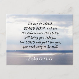 Exodus 14:13-14 Wees niet bang voor STAND FIRM Briefkaart