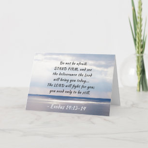 Exodus 14:13-14 Wees niet bang voor STAND FIRM Kaart