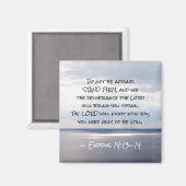 Exodus 14:13-14 Wees niet bang voor STAND FIRM Magneet (Voorkant / Achterkant)