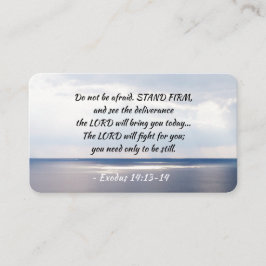 Exodus 14:13-14 Wees niet bang voor STAND FIRM Visitekaartje