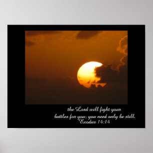 Exodus 14:14 - art poster