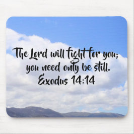 Exodus 14:14 Bijbelvers over wolken Muismat