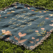 Exodus 14:14 Boheems Blauwgroen Bloemenbijbelvers Deken