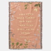 Exodus 14:14 - Christelijke zalm Deken (Voorkant Verticaal)