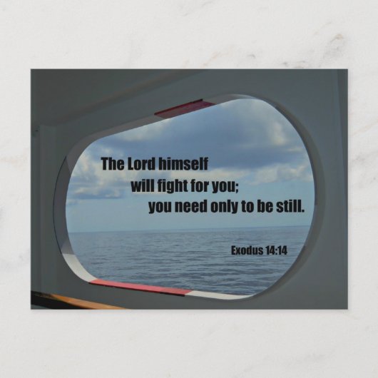Exodus 14:14 De Heer zal voor je vechten. Briefkaart (Voorkant)