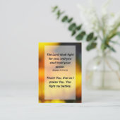 Exodus 14:14 De Heer zal voor jou en jou vechten Informatiekaartje (Staand voorkant)