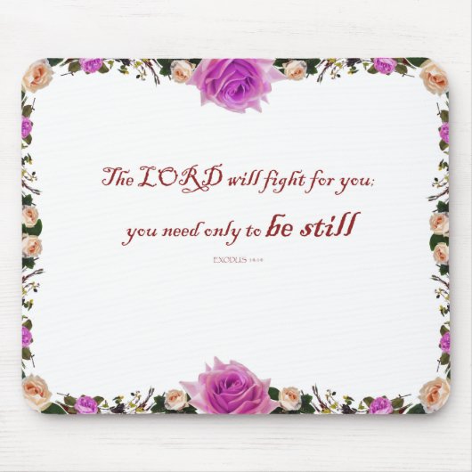 Exodus 14:14 De LORD zal vechten voor You Mousepad Muismat (Voorkant)