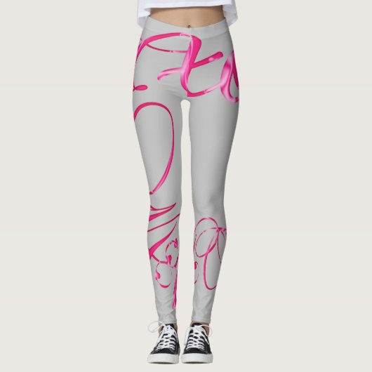 Exodus 14:14 Leggings roze lint (Voorkant)