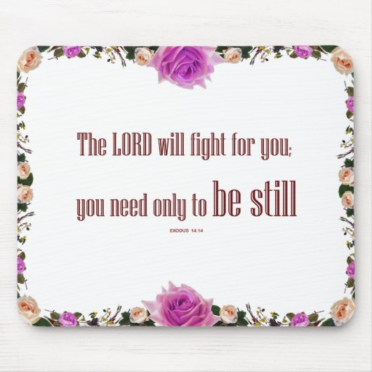 Exodus 14 "De LORD zal strijden" Elegante Muismat (Voorkant)