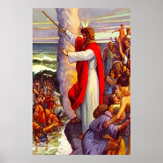 Exodus 14 Egyptenaren zijn verdronken poster (Voorkant)