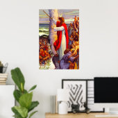 Exodus 14 Egyptenaren zijn verdronken poster (Thuiskantoor)